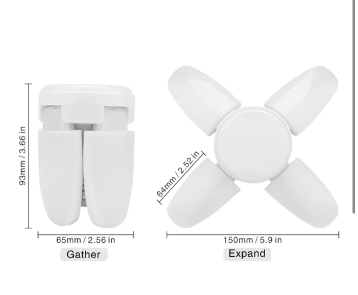 CJF LED Bulb Fan 28W, 6500K, Foldable