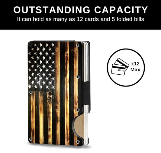 CJF RFID Blocking American Flag Wallet