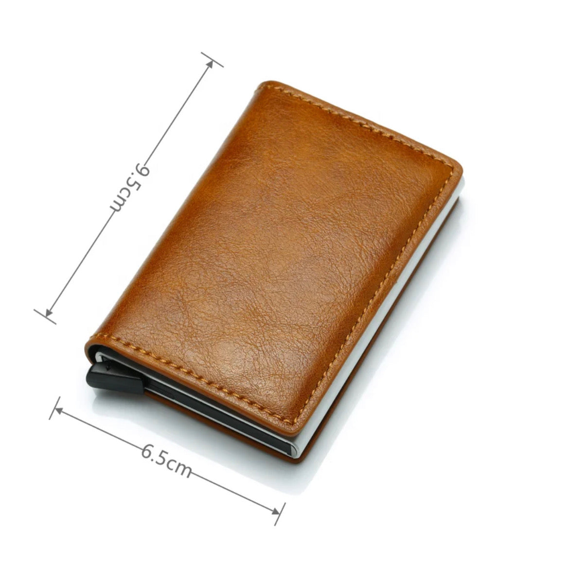 CJF RFID Blocking Tri-fold Leather Wallet