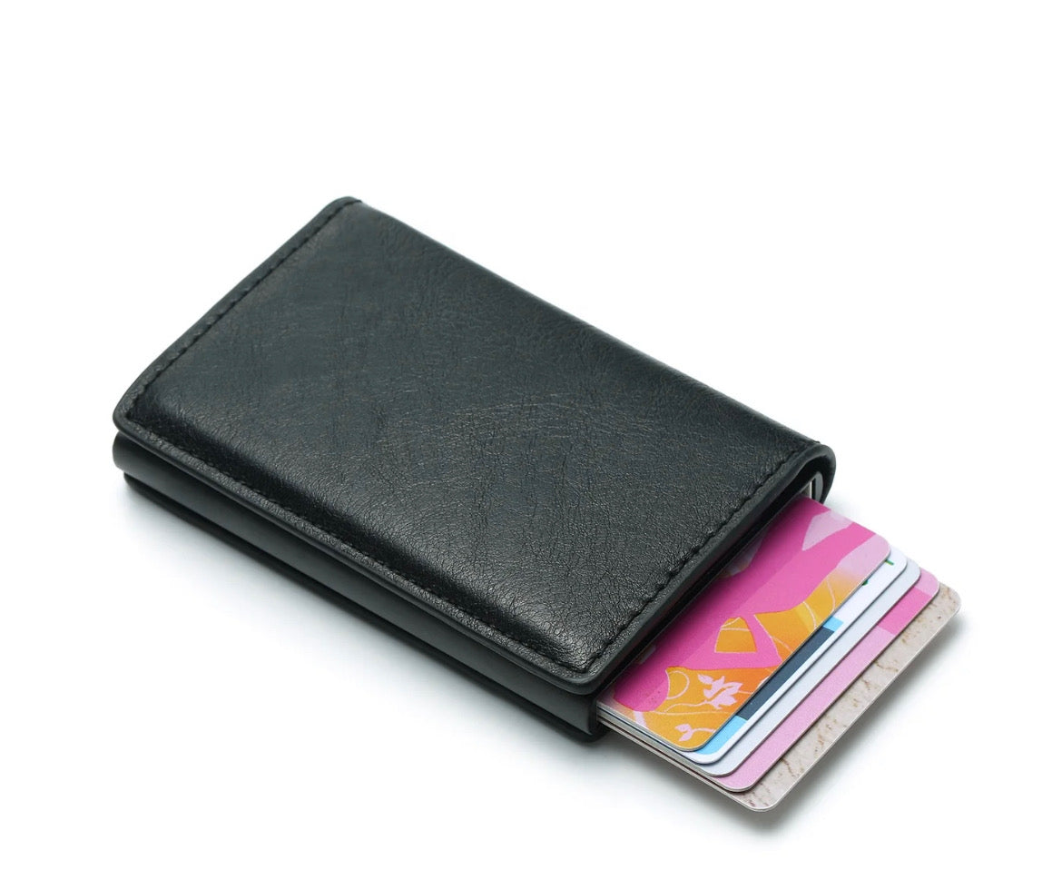 CJF RFID Blocking Tri-fold Leather Wallet