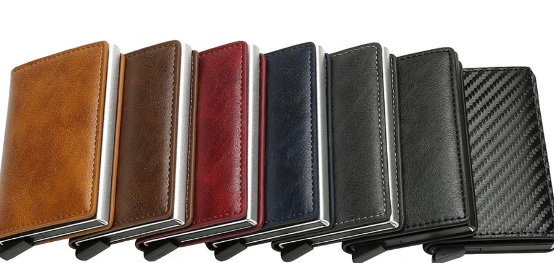 CJF RFID Blocking Tri-fold Leather Wallet